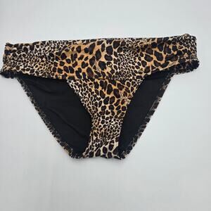 Victoria's Secret Leopard Skull Bikini Bottoms Foldover Size Small